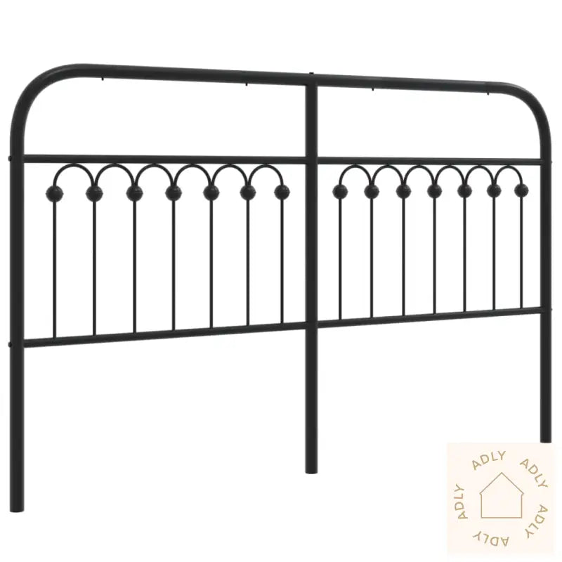 Sengegavl I Metall Svart 150 Cm