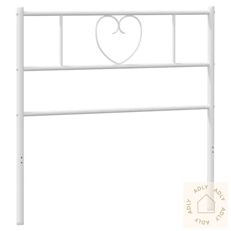 Sengegavl I Metall Hvit 90 Cm