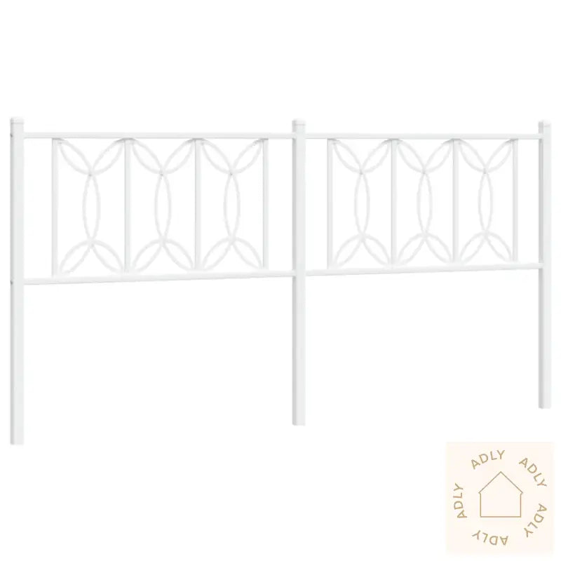 Sengegavl I Metall Hvit 180 Cm