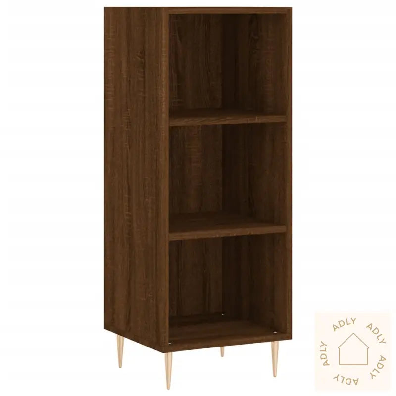 Skjenk Brun Eik 34,5X32,5X90 Cm Konstruert Tre