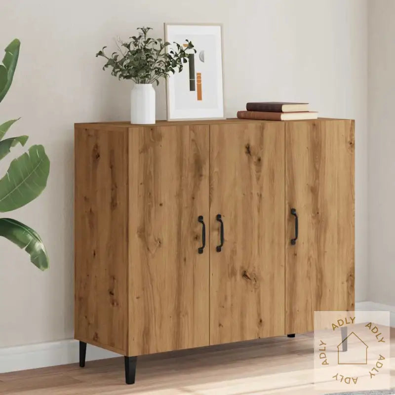 Skjenk Artisan Eik 90X34X80 Cm Konstruert Tre