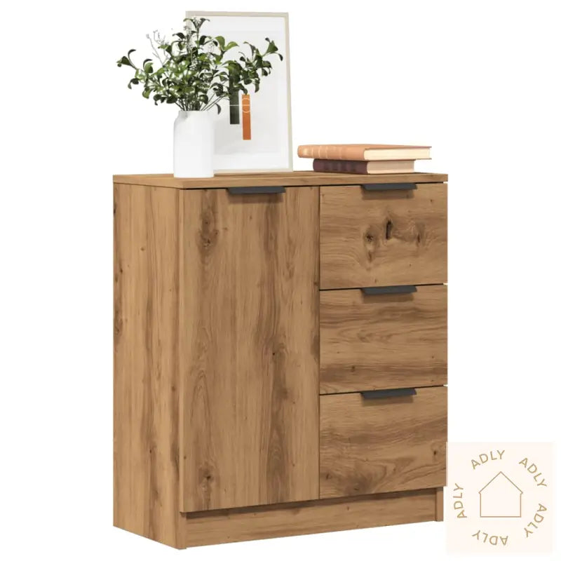 Skjenk Artisan Eik 60X30X70 Cm Konstruert Tre