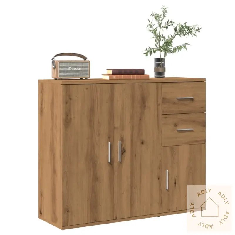 Skjenk Artisan Eik 91X29,5X75 Cm Konstruert Tre