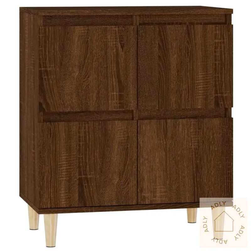 Skjenk Brun Eik 60X35X70 Cm Konstruert Tre