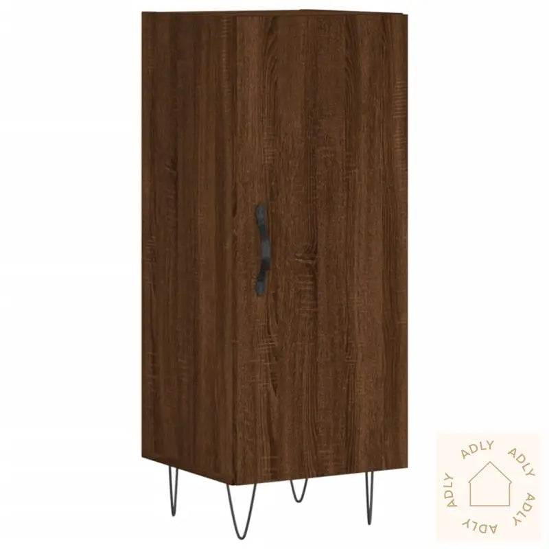 Skjenk Brun Eik 34,5X34X90 Cm Konstruert Tre