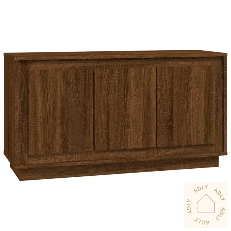 Skjenk Brun Eik 102X35X55 Cm Konstruert Tre