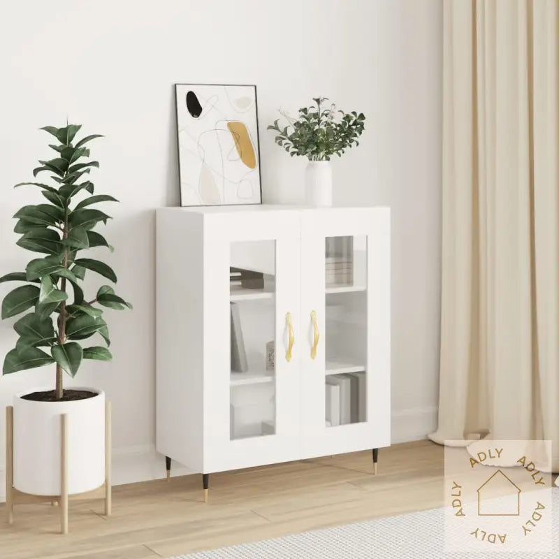 Skjenk Hvit 69,5X34X90 Cm Konstruert Tre