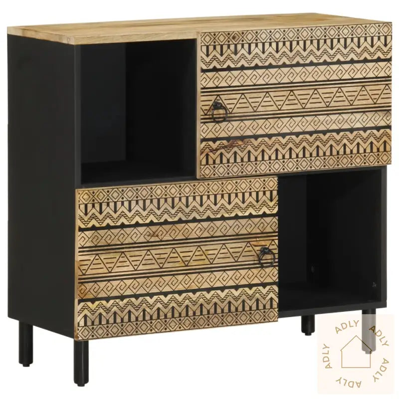Skjenk 80X33,5X75 Cm Grovt Heltre Mangotre