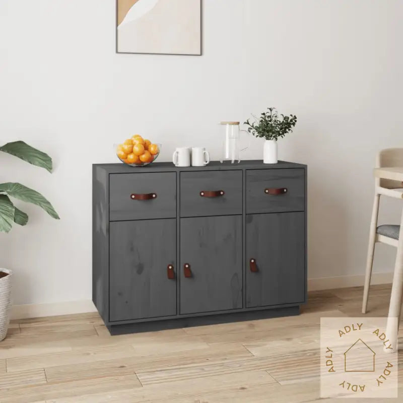 Skjenk Grå 100X40X75 Cm Heltre Furu