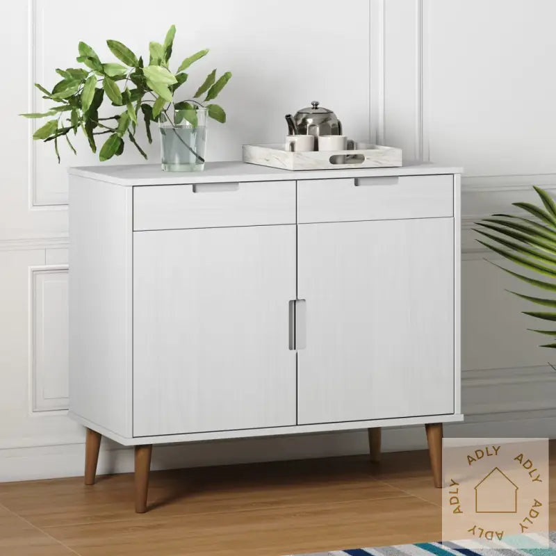 Skjenk Molde Hvit 90X40X80 Cm Heltre Furu