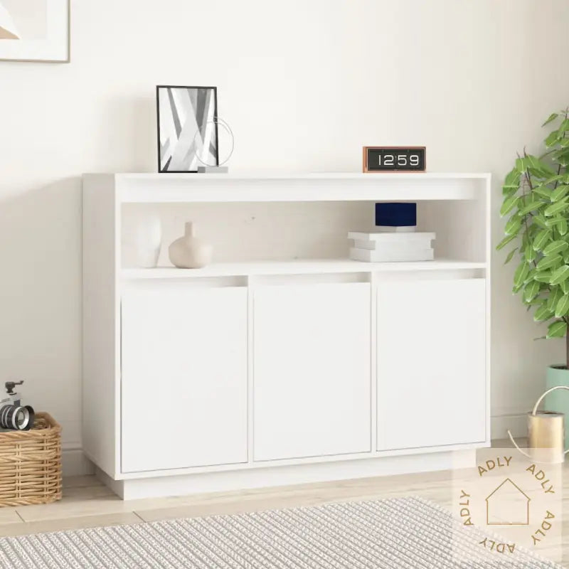 Skjenk Hvit 104,5X34X80 Cm Heltre Furu
