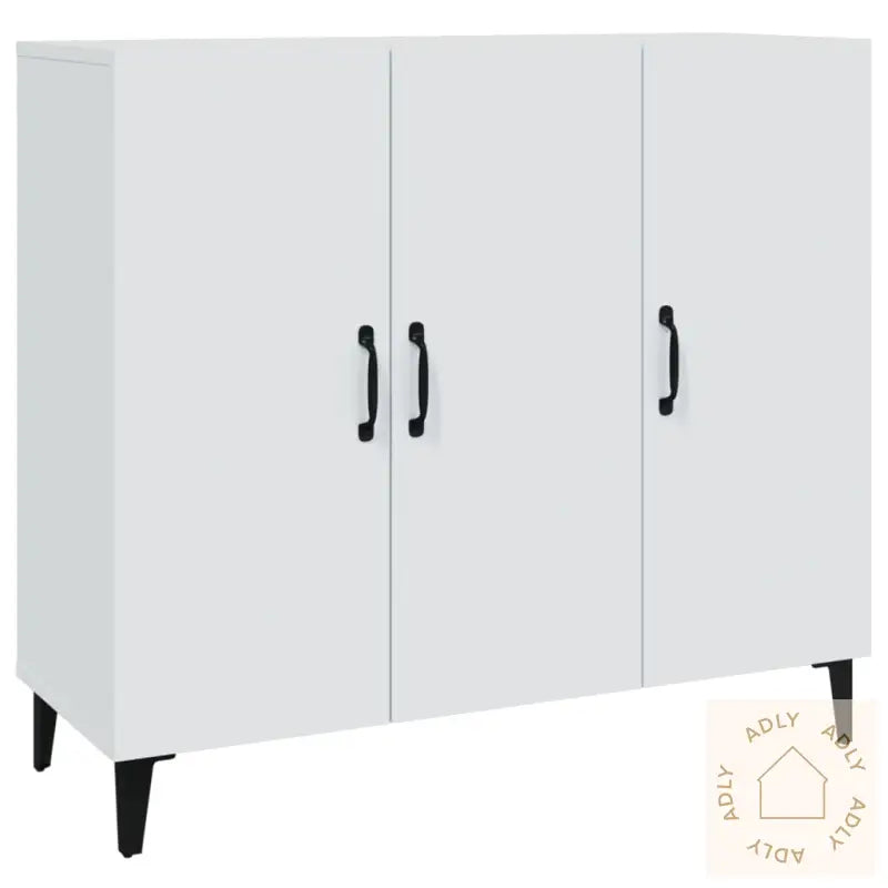 Skjenk Hvit 90X34X80 Cm Konstruert Tre