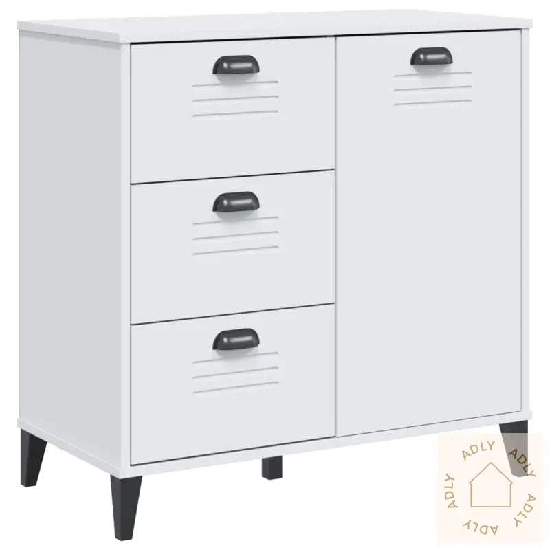 Skjenk Viken Hvit 80X40X80 Cm Konstruert Tre