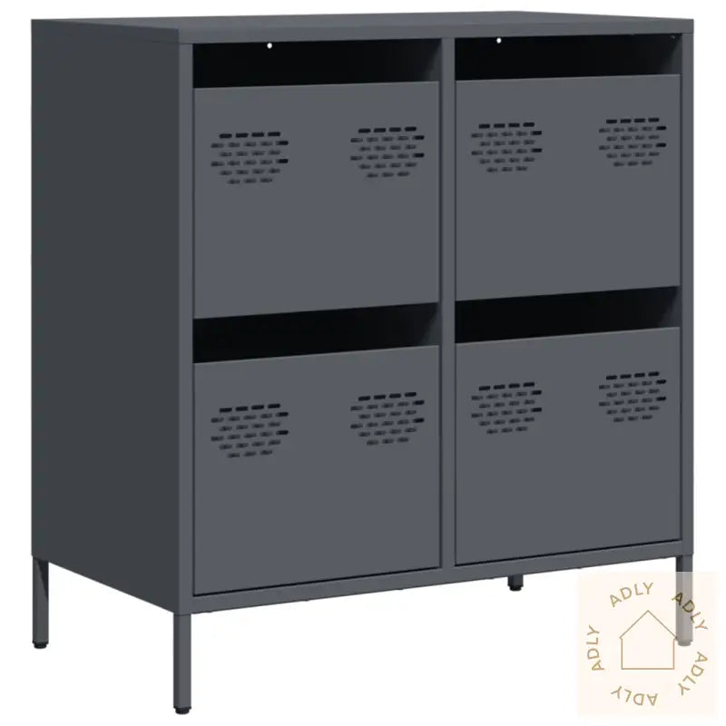 Skjenk Antrasitt 68X39X73,5 Cm Kaldvalset Stål