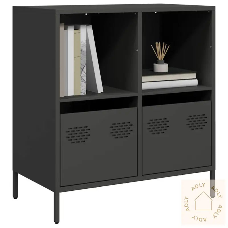 Oppbevaringskap Svart 68X39X73,5 Cm Kaldvalset Stål