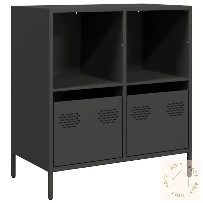 Oppbevaringskap Svart 68X39X73,5 Cm Kaldvalset Stål