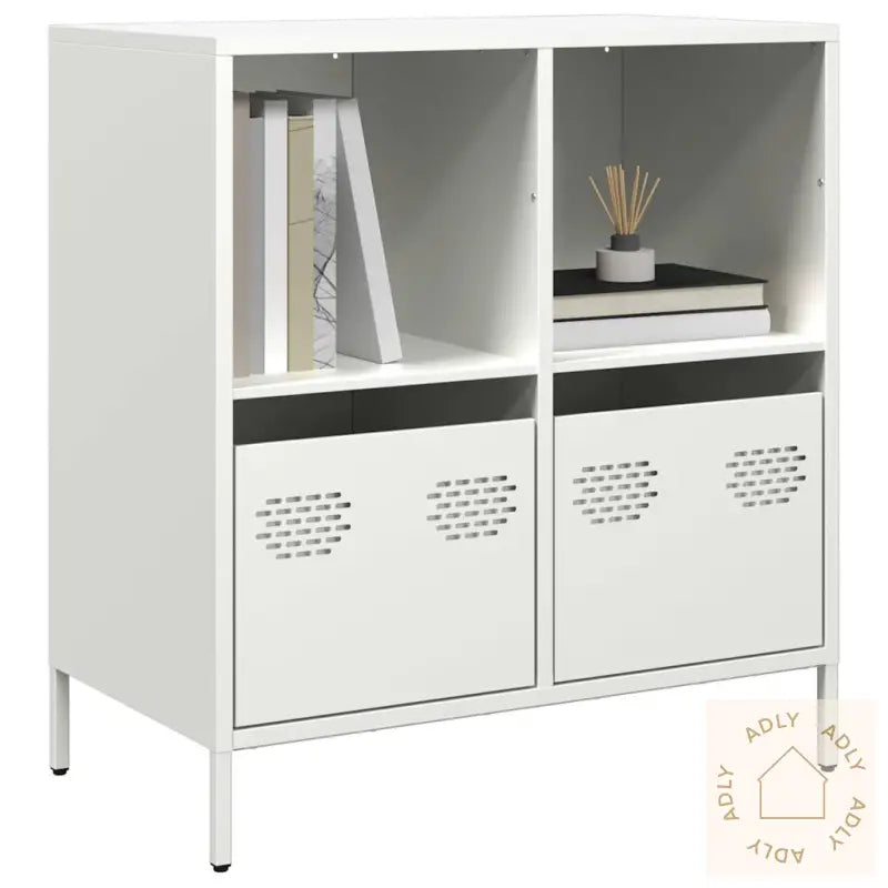 Skjenk Hvit 68X39X73,5 Cm Kaldvalset Stål