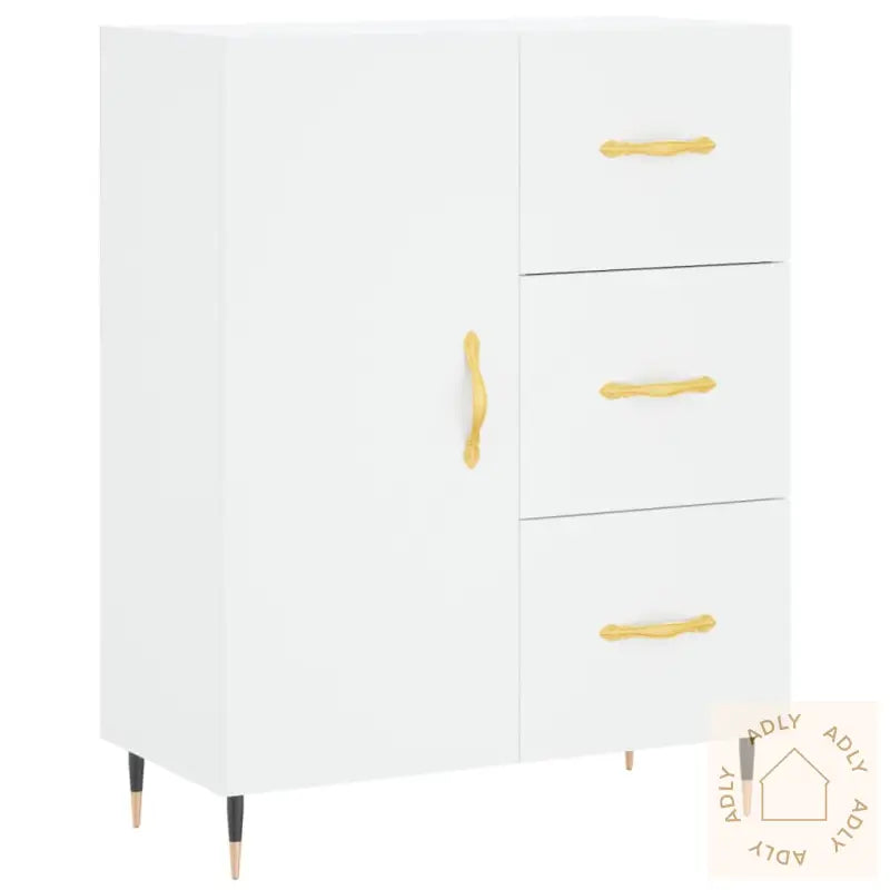 Skjenk Hvit 69,5X34X90 Cm Konstruert Tre