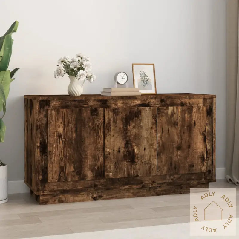 Skjenk Røkt Eik 102X35X55 Cm Konstruert Tre