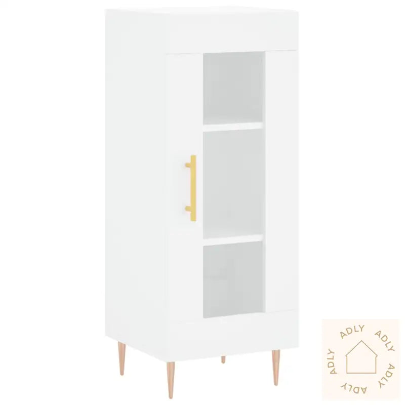 Skjenk Hvit 34,5X34X90 Cm Konstruert Tre