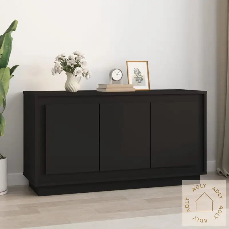 Skjenk Svart 102X35X55 Cm Konstruert Tre