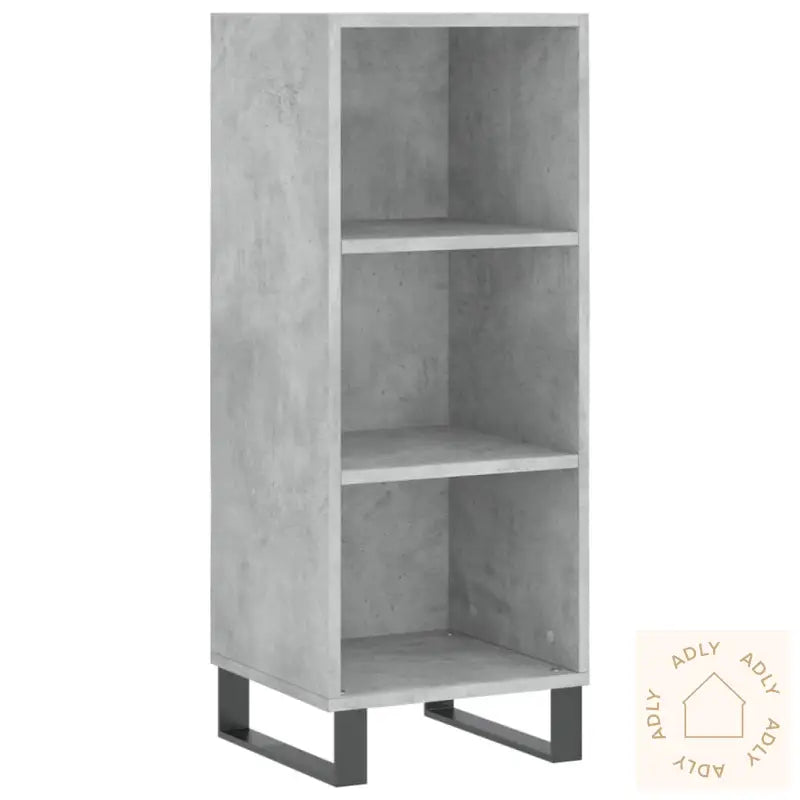 Skjenk Betonggrå 34,5X32,5X90 Cm Konstruert Tre