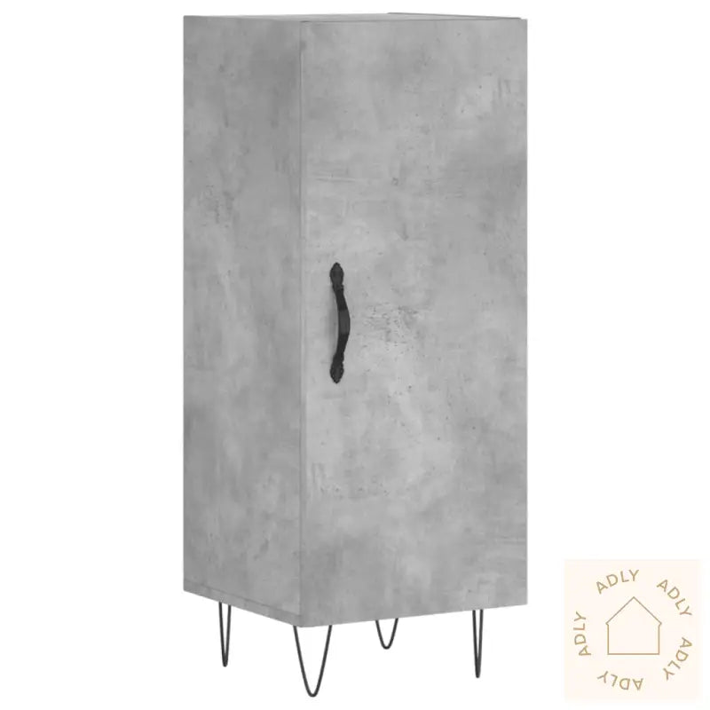 Skjenk Betonggrå 34,5X34X90 Cm Konstruert Tre