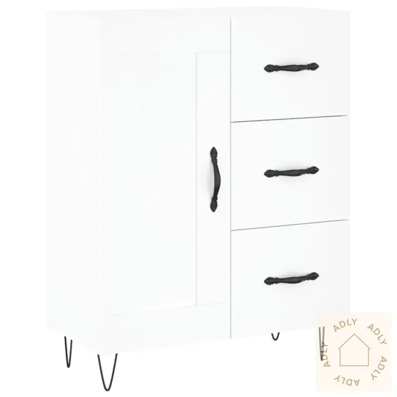 Skjenk Hvit 69,5X34X90 Cm Konstruert Tre