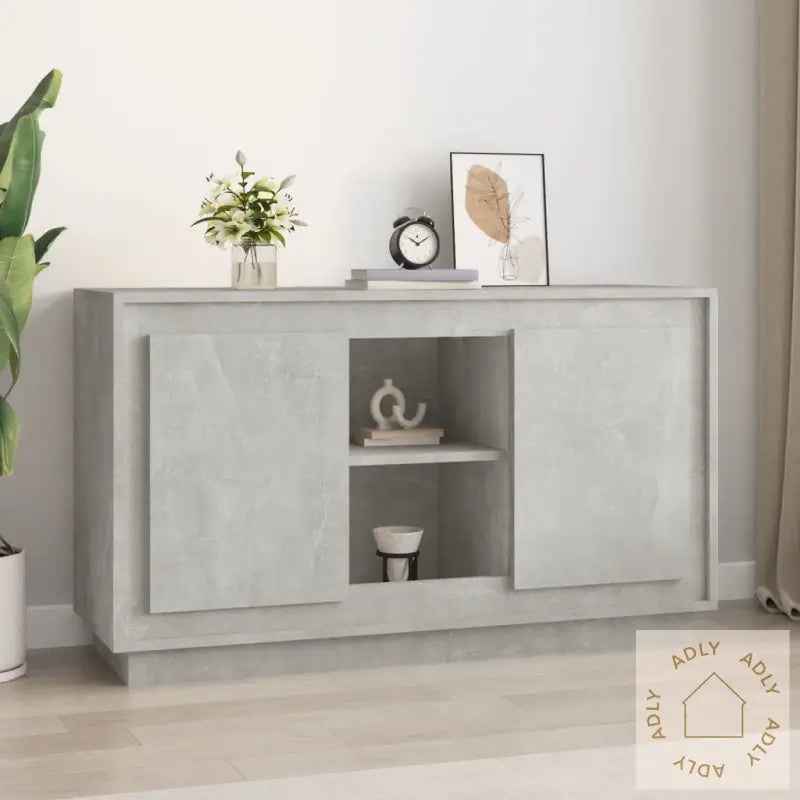 Skjenk Betonggrå 102X35X60 Cm Konstruert Tre