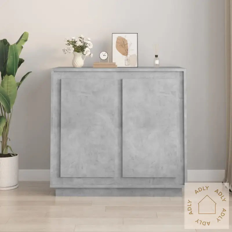 Skjenk Betonggrå 80X34X75 Cm Konstruert Tre