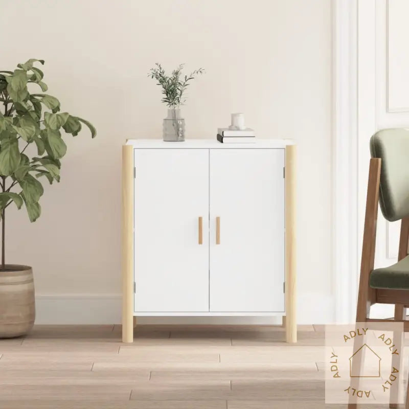 Skjenk Hvit 62X38X70 Cm Konstruert Tre