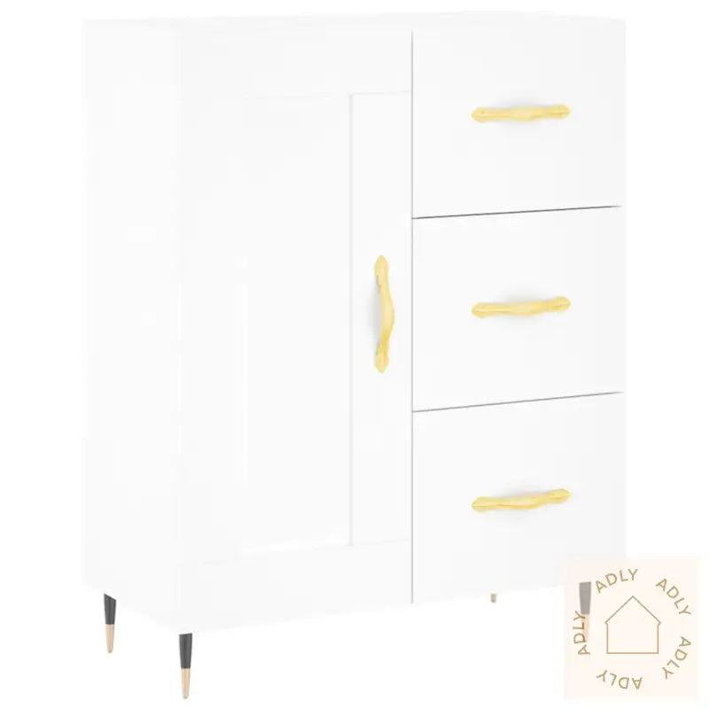 Skjenk Hvit 69,5X34X90 Cm Konstruert Tre