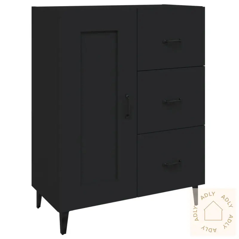 Skjenk Svart 69,5X34X90 Cm Konstruert Tre