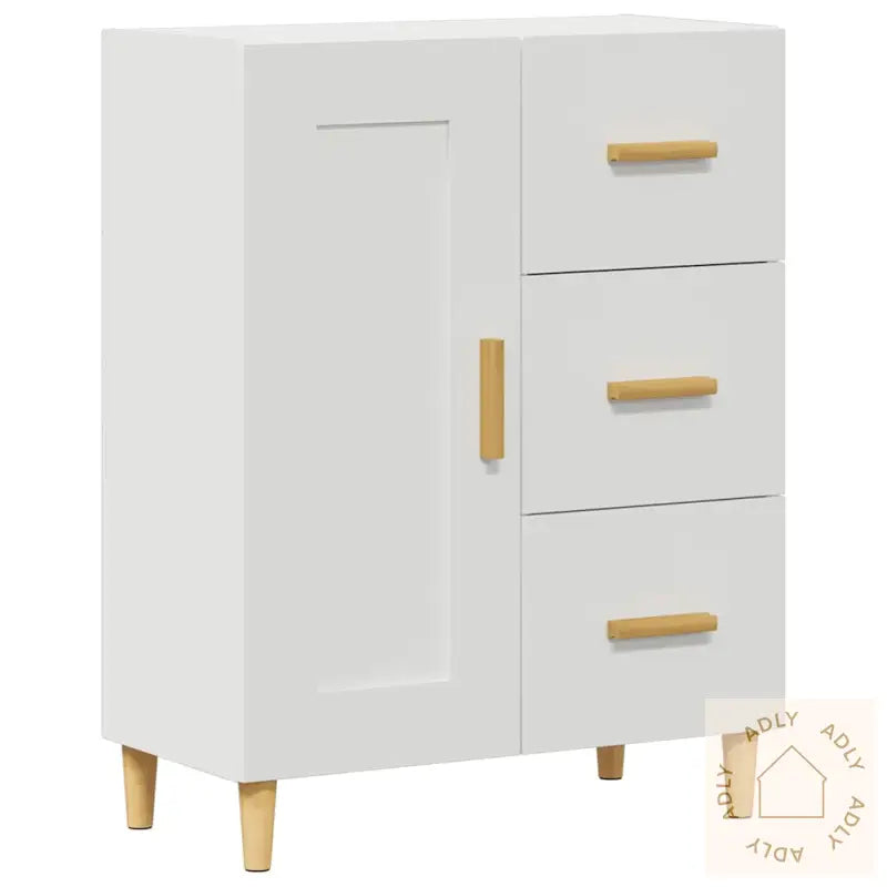 Skjenk Hvit 69,5X34X90 Cm Konstruert Tre