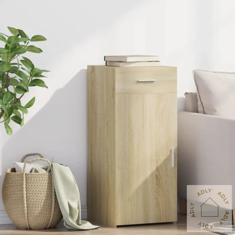 Skjenk Sonoma Eik 40X42,5X93 Cm Konstruert Tre