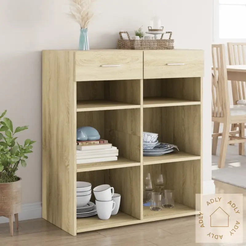 Skjenk Sonoma Eik 80X42,5X93 Cm Konstruert Tre