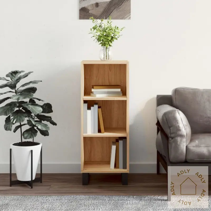 Skjenk Sonoma Eik 34,5X32,5X90 Cm Konstruert Tre