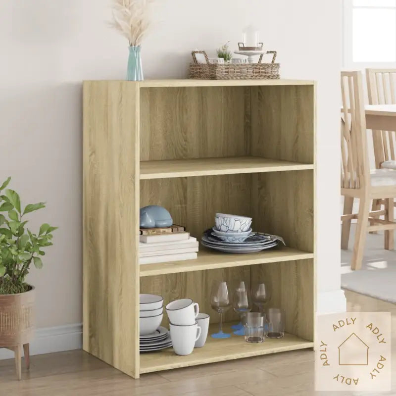 Skjenk Sonoma Eik 70X41X93 Cm Konstruert Tre