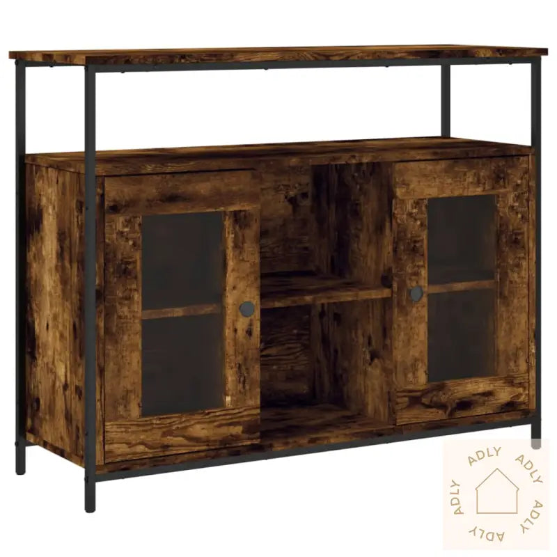 Skjenk Røkt Eik 100X35X80 Cm Konstruert Tre