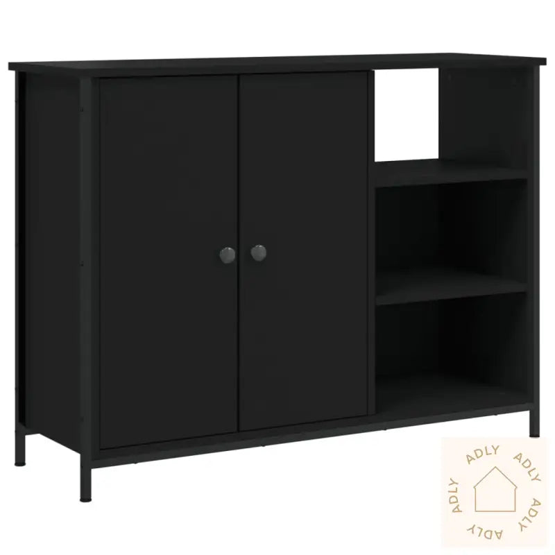 Skjenk Svart 100X33X75 Cm Konstruert Tre