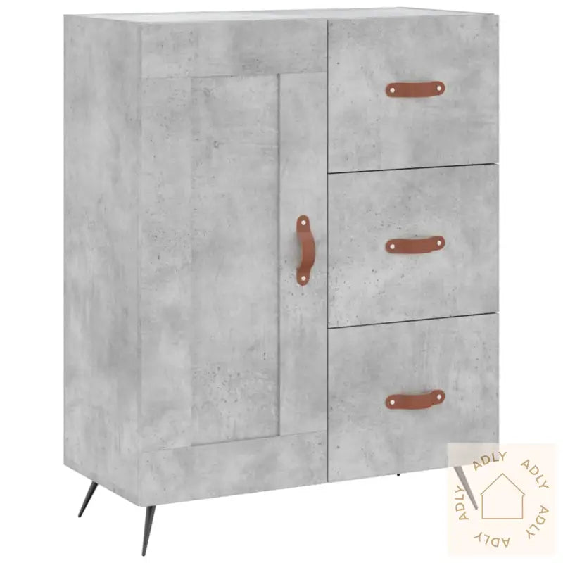 Skjenk Betonggrå 69,5X34X90 Cm Konstruert Tre