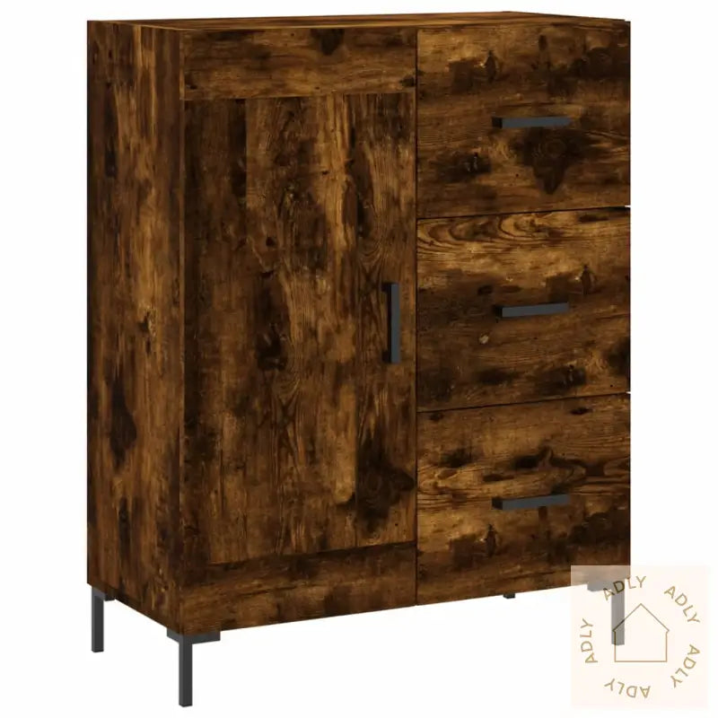 Skjenk Røkt Eik 69,5X34X90 Cm Konstruert Tre