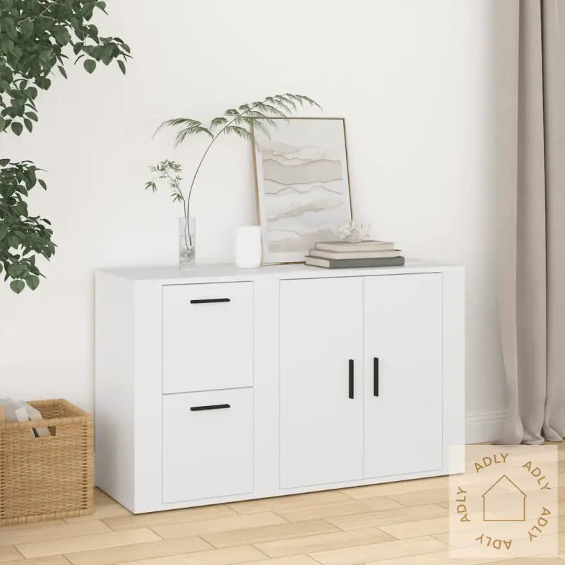 Skjenk Hvit 100X33X59,5 Cm Konstruert Tre