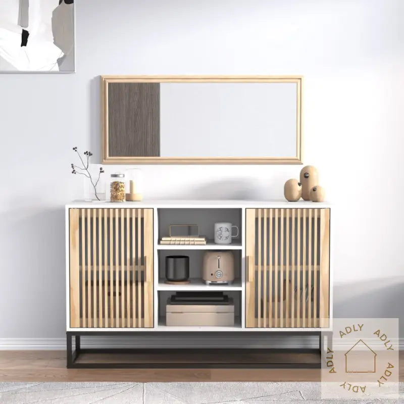 Skjenk Hvit 105X30X65 Cm Konstruert Tre