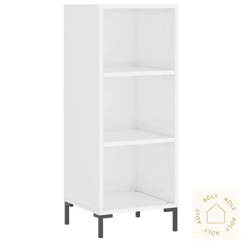 Skjenk Høyglans Hvit 34,5X32,5X90 Cm Konstruert Tre
