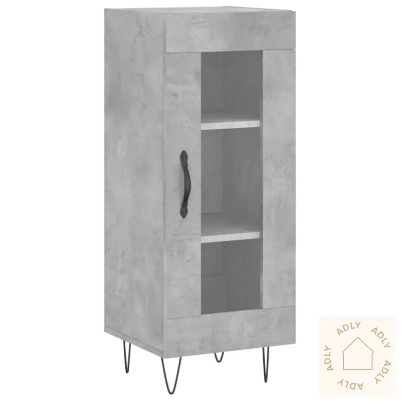 Skjenk Betonggrå 34,5X34X90 Cm Konstruert Tre