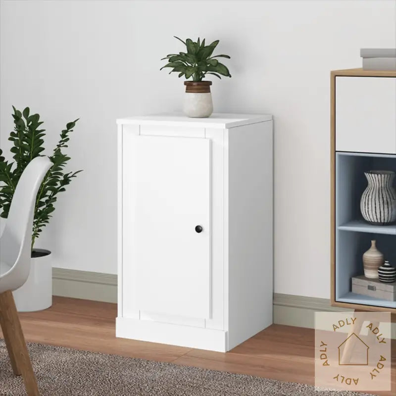 Skjenk Hvit 37,5X35,5X67,5 Cm Konstruert Tre