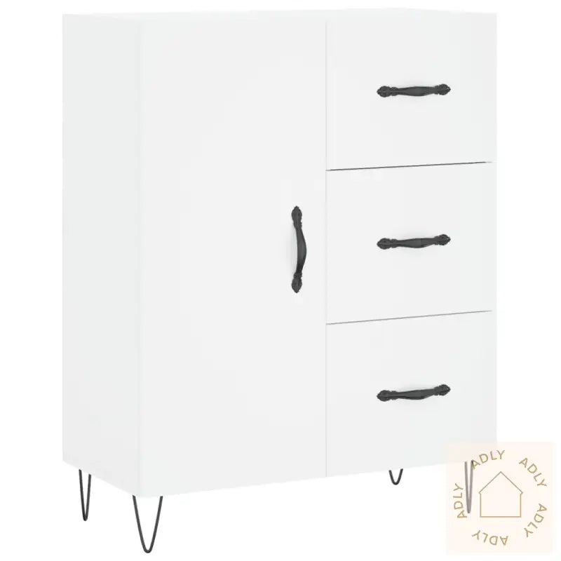 Skjenk Hvit 69,5X34X90 Cm Konstruert Tre