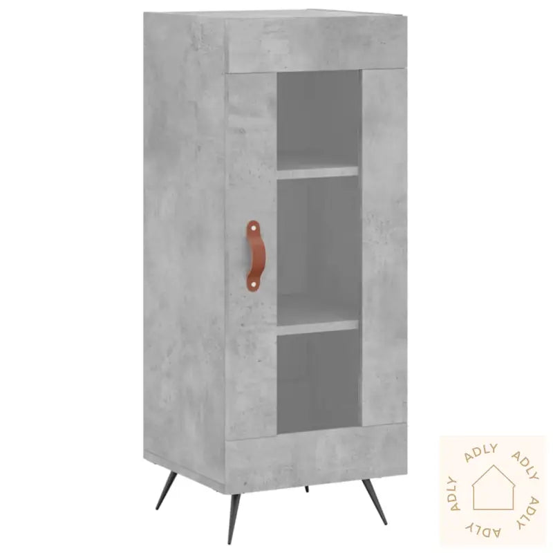 Skjenk Betonggrå 34,5X34X90 Cm Konstruert Tre
