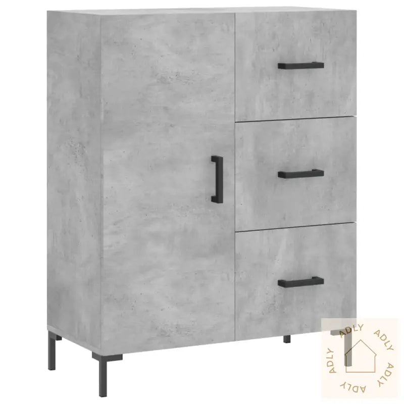 Skjenk Betonggrå 69,5X34X90 Cm Konstruert Tre